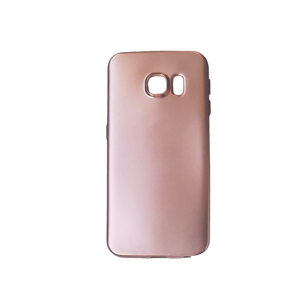 Husa silicon metalic Samsung S7 edge gold roze