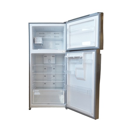 Frigider cu doua usi Pyramis FSM173, 478l, Clasa A+, Full No Frost, Usi inox, Dispersor apa, Gri