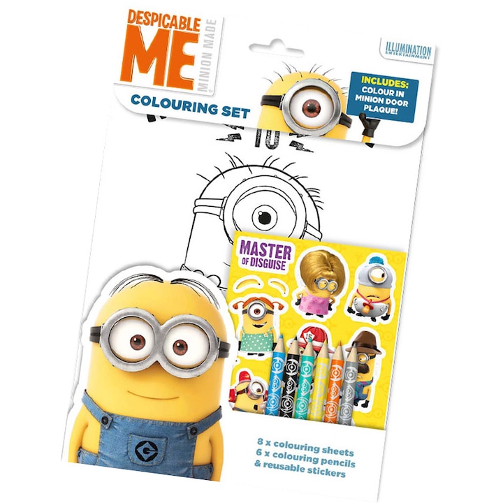 Set de colorat Minions Multicolor