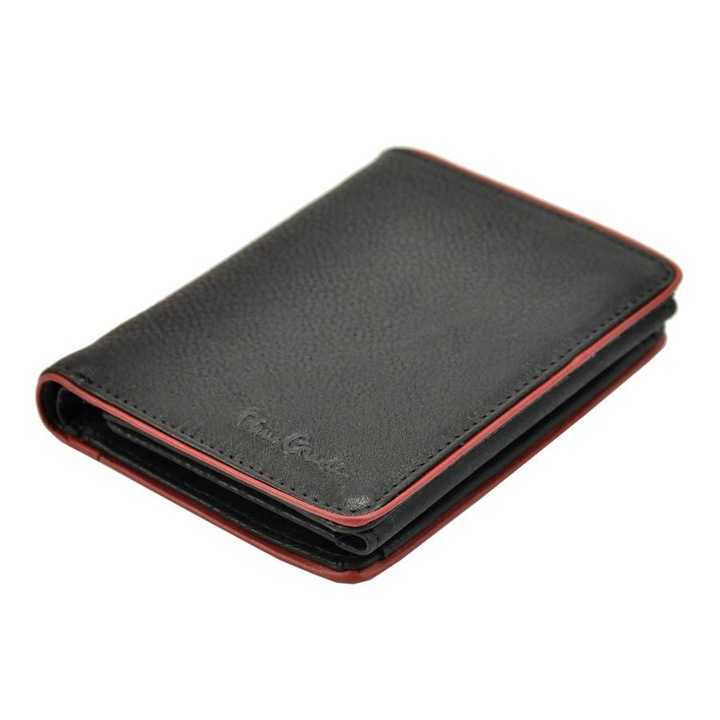 Мъжки портфейл, Pierre Cardin, Естествена кожа, 10 x 13 x 3 см, черен