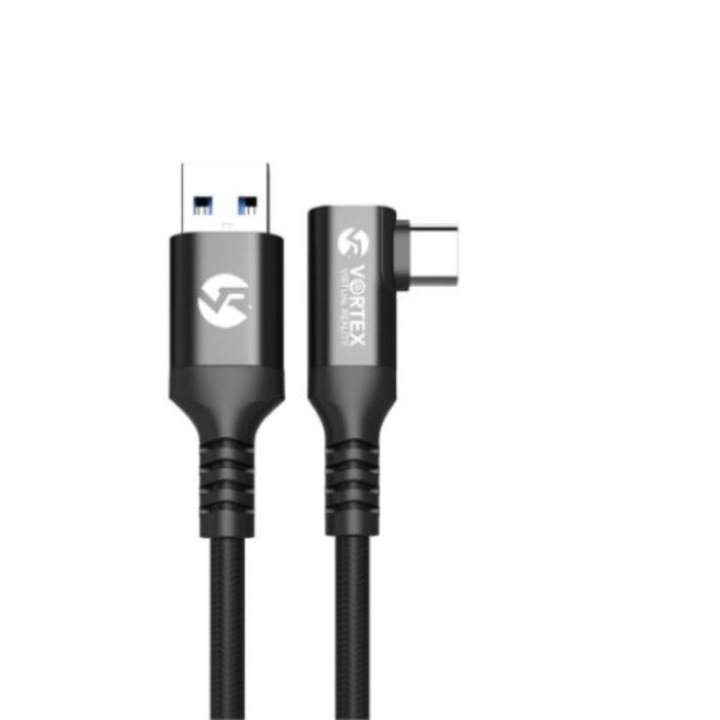 VR szemüveg töltőkábel, Vortex Virtual Reality, USB-A/USB-C, Fekete