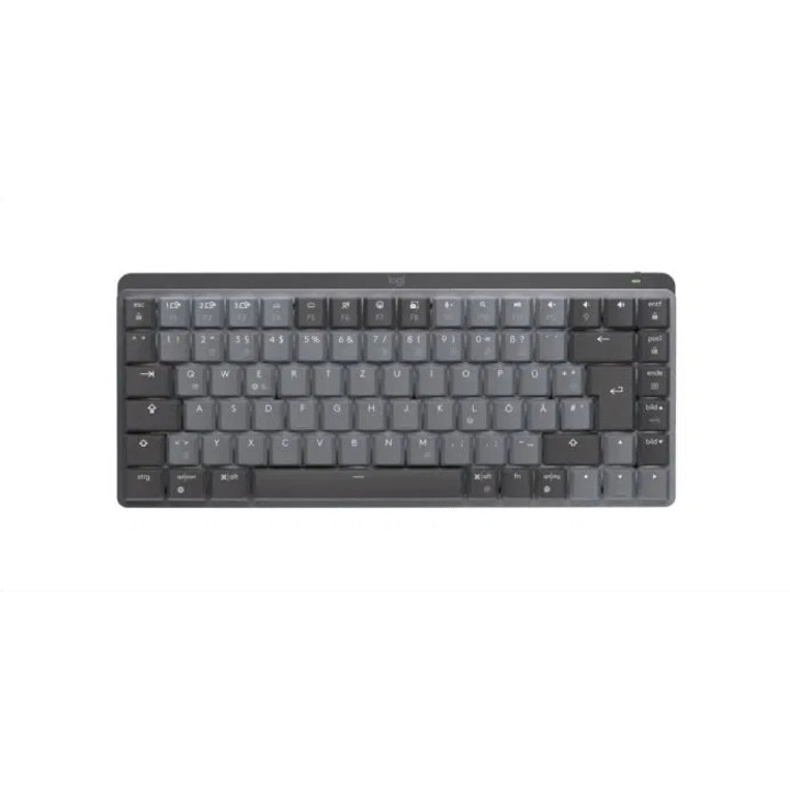 Logitech MX Mini Mechanical billentyűzet RF vezeték nélküli + Bluetooth QWERTZ Német Grafit, Szürke (920-010771)