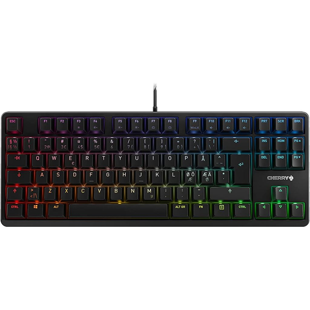 Tastatura mecanica Cherry G80-3000N TKL RGB, Cherry MX Silent Red
