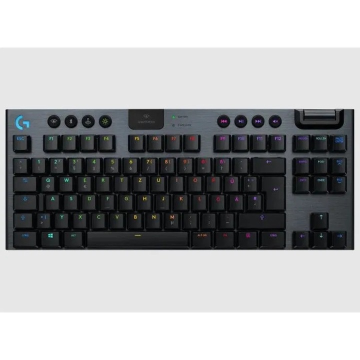 Logitech G915 TKL Gaming vezeték nélküli német (Qwertz) Tactile billentyűzet Carbon (920-009496) (920-009496)