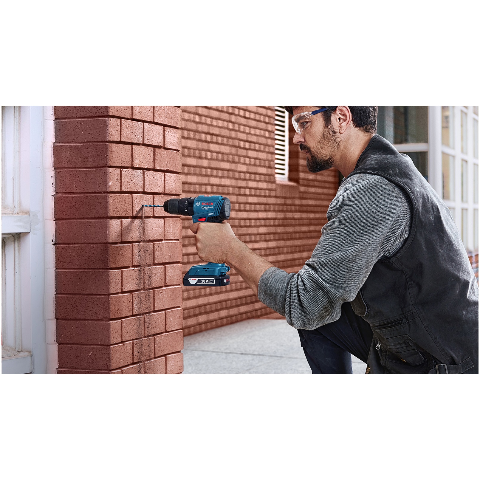 Bosch Professional GSB 185-LI Akkus fúró és csavarhúzó, 18 V, 50/21 Nm ...