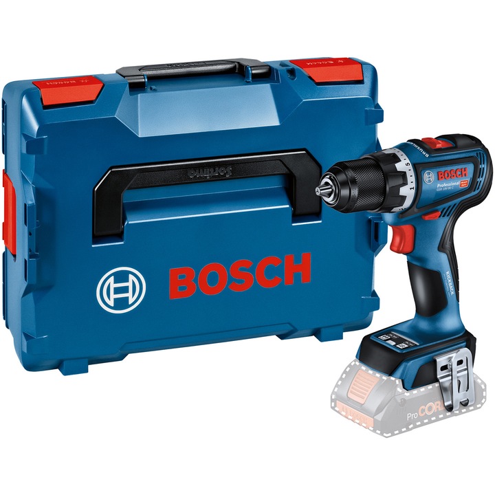 Masina de gaurit si insurubat (bormasina) pe acumulator Bosch Professional GSR 18V-90 C, 18 V, 36/64 Nm, 2100 RPM, cutie L-Boxx