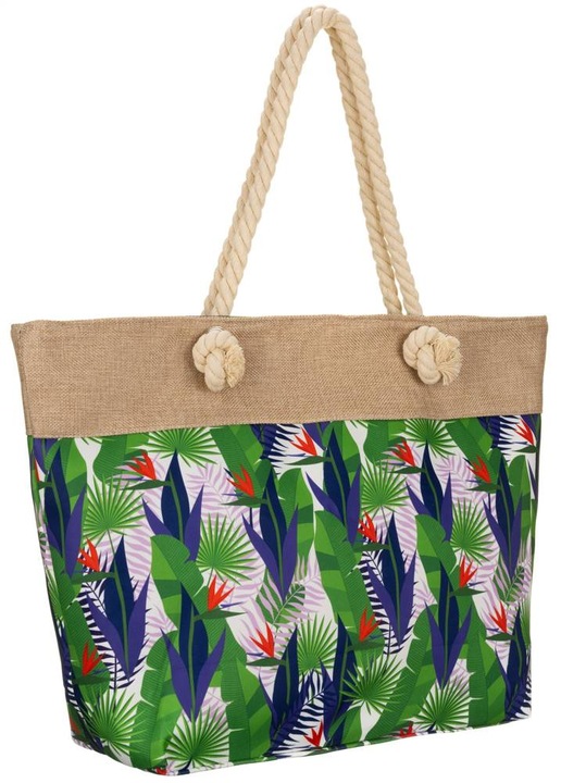 Női strandtáska, Inny, Textil anyag, 50x36x15 cm, Többszínű