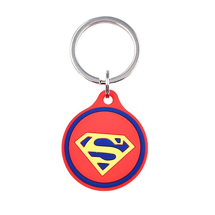 Husa pentru Apple Airtag, Superman, Silicon, Multicolor