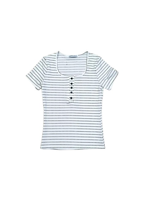 Bluza, alb, model striat, cu dungute