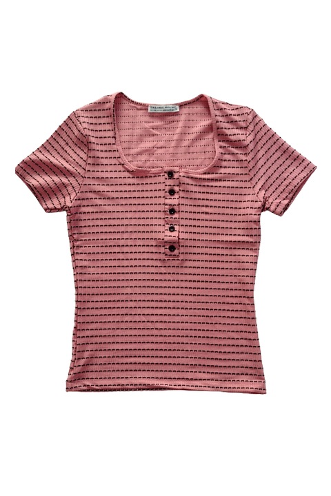 Bluza, roz, model striat, cu dungute