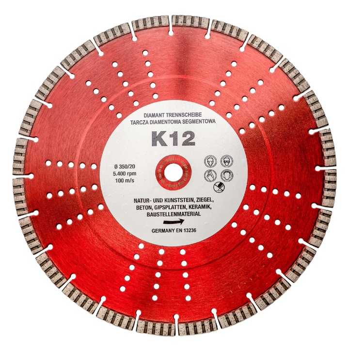 Disc diamantat Tediam, Beton/Granit, 350x20 mm