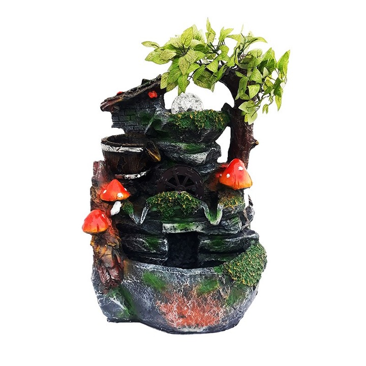 Артезиански фонтан, BV, с бутон за включване/изключване, топка и ярки светодиоди, 30 см, 84AAX