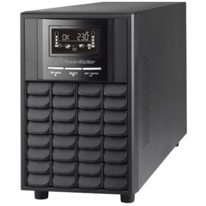 UPS PowerWalker VI, 2000kVA/1400W, Afisaj LCD, Protectie la supratensiune, Negru