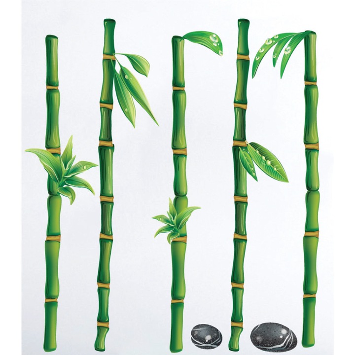 Sticker Decorativ - Bambus - Multicolor - 120 x 90cm