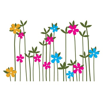 Sticker Decorativ - Floricele in culori - 90 x 90cm Sticker Decorativ - Floricele in culori - 90 x 90cm