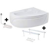 pachet complet cada acril pe colt 160x105 - masca frontala cadru metalic sifon evacuare si cada de baie fibrocom ares 160x105 stanga imagen 16_0_
0