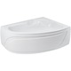 Pachet Complet Cada Acril pe Colt 160x105 - Masca Frontala, Cadru Metalic, Sifon Evacuare si Cada de Baie Fibrocom Ares 160x105, Stanga