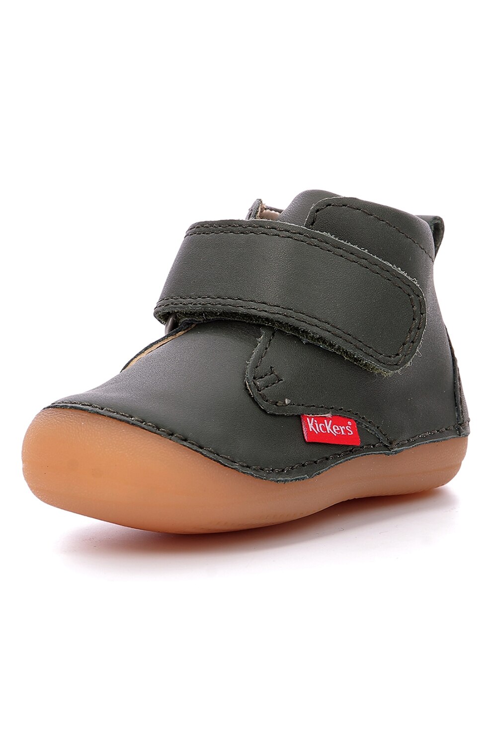 Kickers kids Ghete din piele Sabio Verde militar 21 EU eMAG.ro