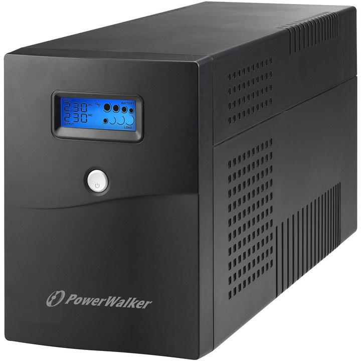 UPS PowerWalker VI, 3000VA/1800W, Afisaj LCD, Negru