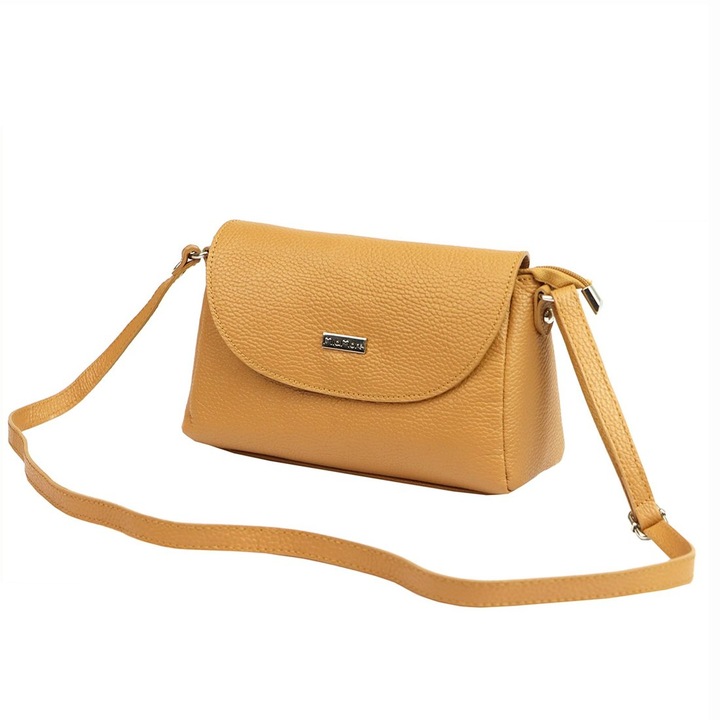 Geanta messenger dama, MiaMore, 01-018, Piele naturala, 24 x 16 x 9