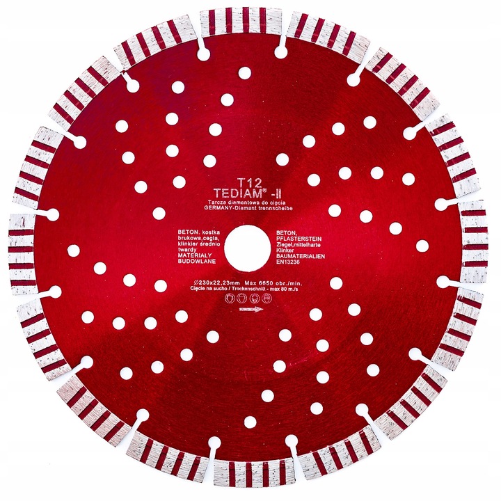 Disc diamantat Tediam, Beton/Granit, 230x22.2 mm