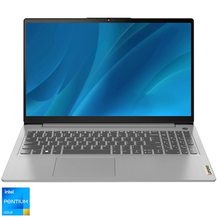 Laptop Lenovo IdeaPad 1 15IAU7 cu procesor Intel® Pentium® Gold 8505 pana la 4.40 GHz, 15.6", Full HD, 8GB, 256GB SSD, Intel® UHD Graphics, No OS, Cloud Grey