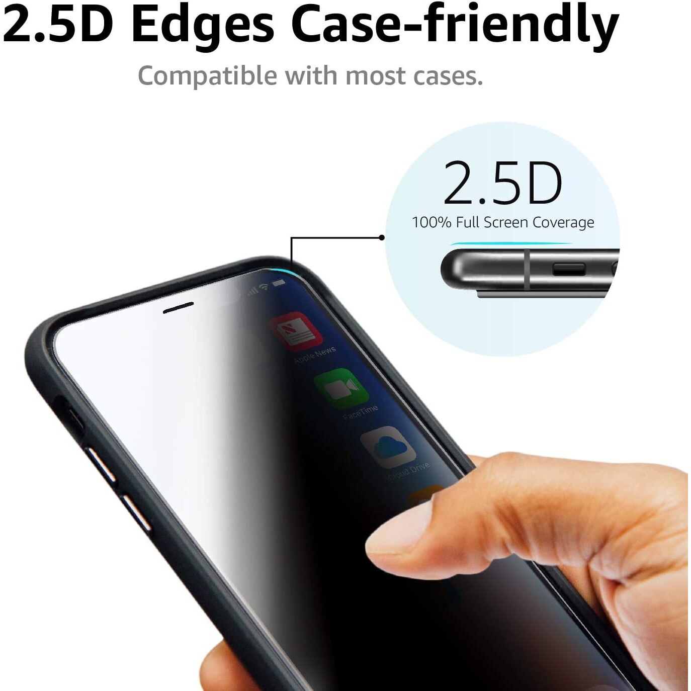 Folie sticla securizata Privacy compatibila cu iphone XS Max si iPhone 11 Pro 6.5 inch