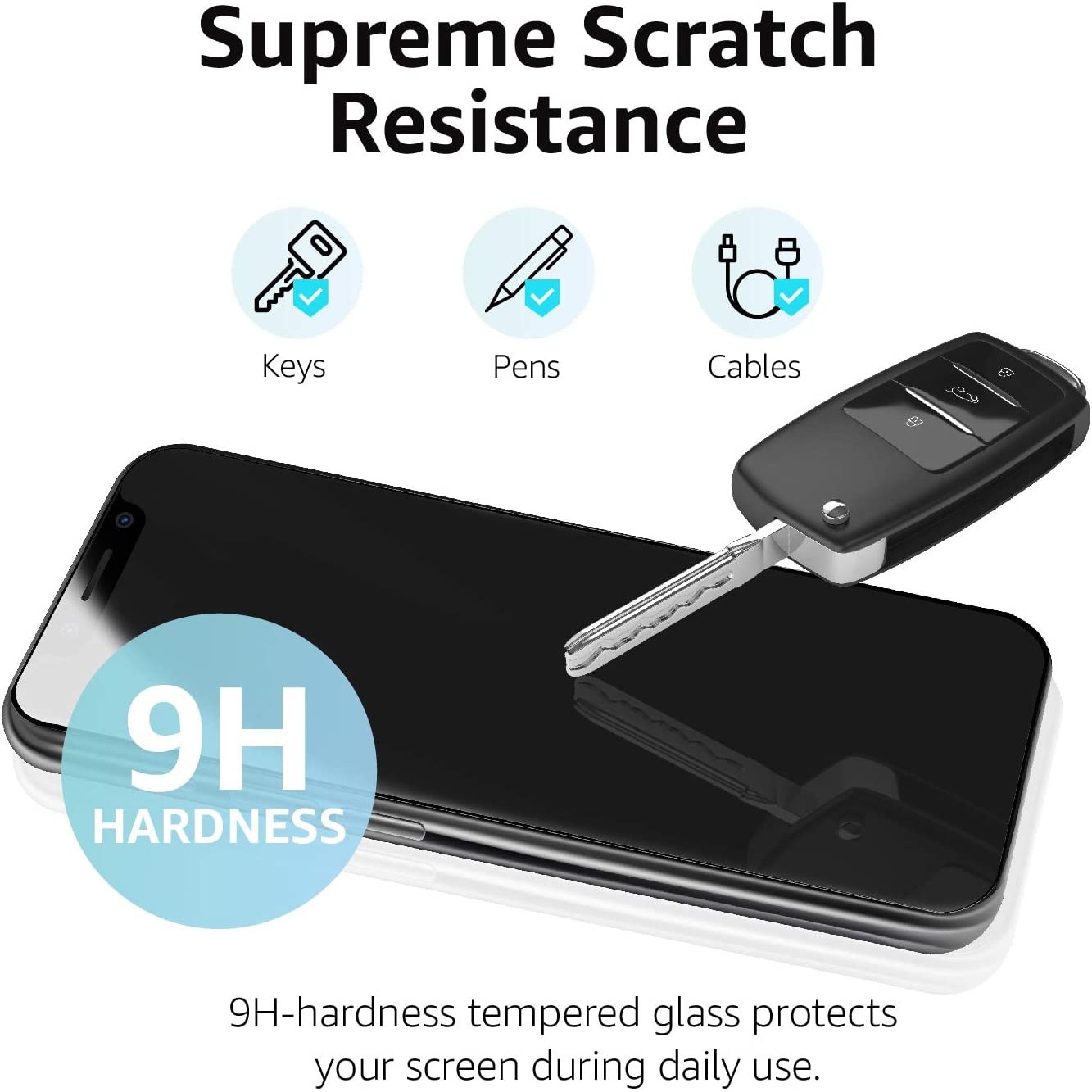 Folie sticla securizata Privacy compatibila cu iphone XS Max si iPhone 11 Pro 6.5 inch