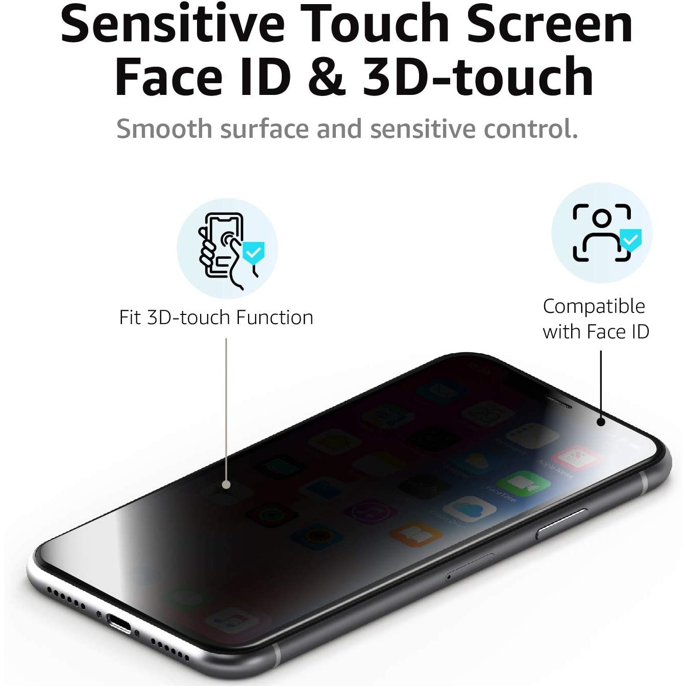 Folie sticla securizata Privacy compatibila cu iphone XS Max si iPhone 11 Pro 6.5 inch