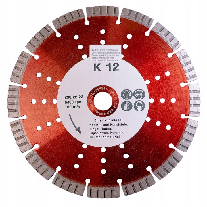 Disc diamantat Tediam, Beton/Granit, 230x22.2 mm