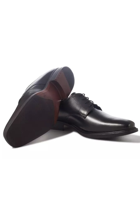 Pantofi barbati, Redfoot, Piele naturala, Negru, 43