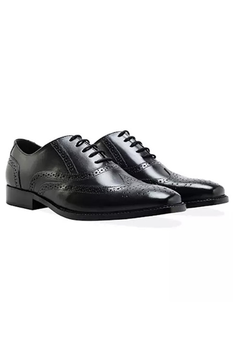 Мъжки обувки Redfoot Leather Brogues 17813738 15-509, С връзки, Естествена кожа, Черен, 45 EU