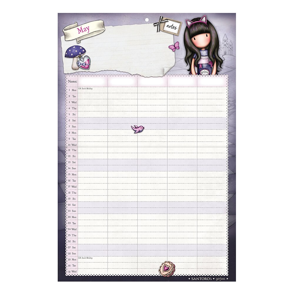 Calendar de familie Santoro Gorjuss Fireworks 2023, multicolor eMAG.ro