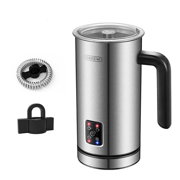 Cappuccinator Hibrew 4 az 1-ben tejhabosító, ezüst
