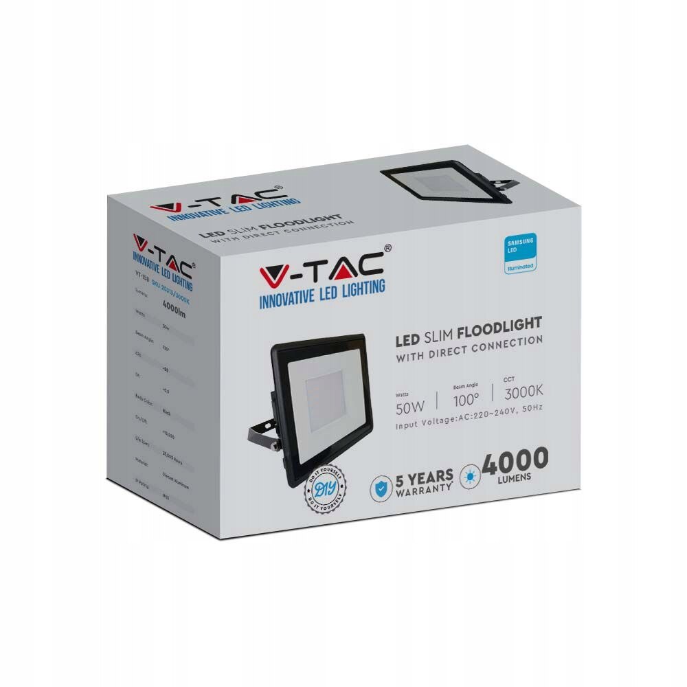 v-tac Proiettore Led Stradale 30w Bianco Naturale Chip Samsung