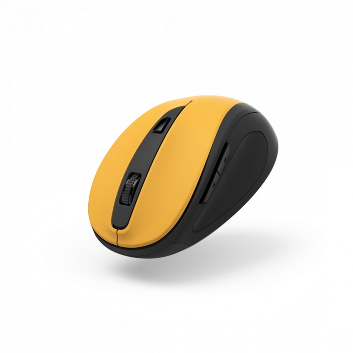 Безжична мишка Hama MW-400 V2, 6-бутонна, Ергономична, USB, Сигнално жълта