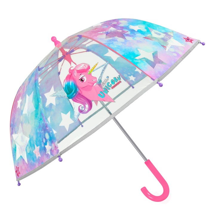 Umbrela transparenta Perletti CoolKids 15581 Inorog
