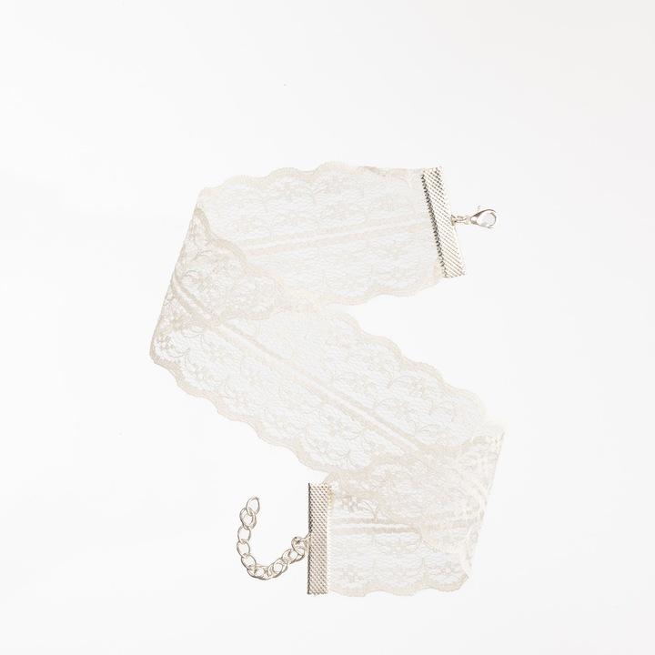 Choker Cea mai frumoasa zi, alb