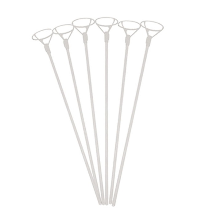 Set 10 bete cu rozete pentru baloane, QT9172, transparent, 42 cm