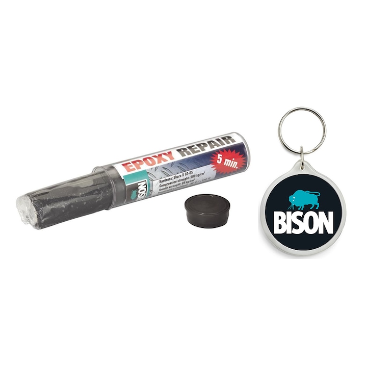 Set Adeziv Reparatii Si Restaurari Universal, Epoxy Repair 5 Min, 56 Gr cu Breloc Bison