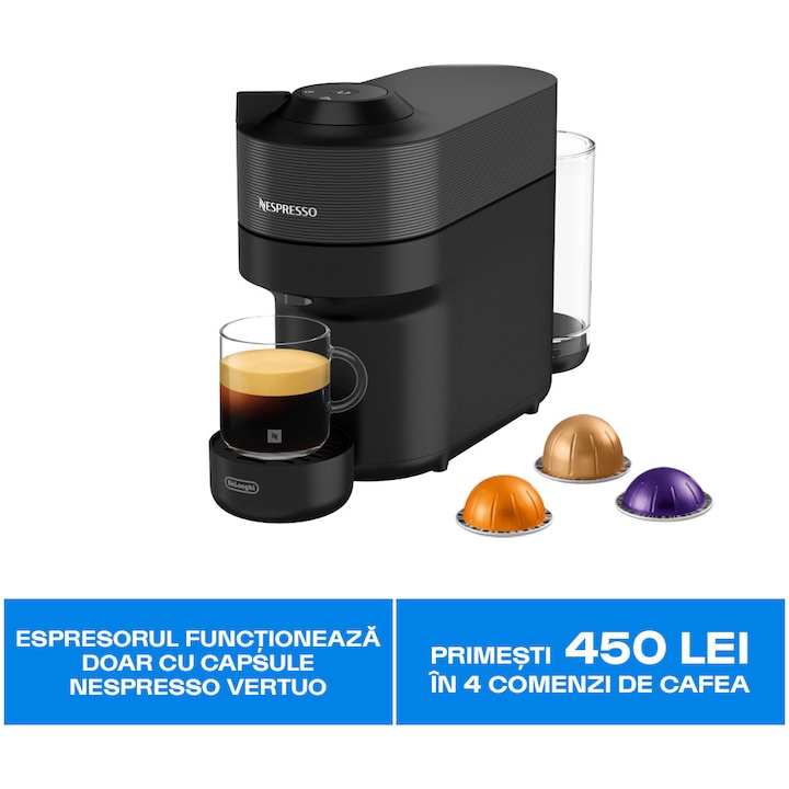 Espressor Nespresso by Krups Essenza Mini XN110110, 1260W, 19 Bar, 0.6L, Alb, set capsule degustare inclus
