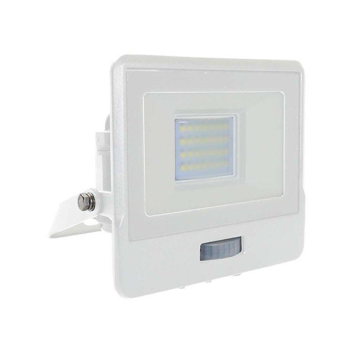 LED прожектор, 20W, 1510lm, 6500K, IP65, Бял