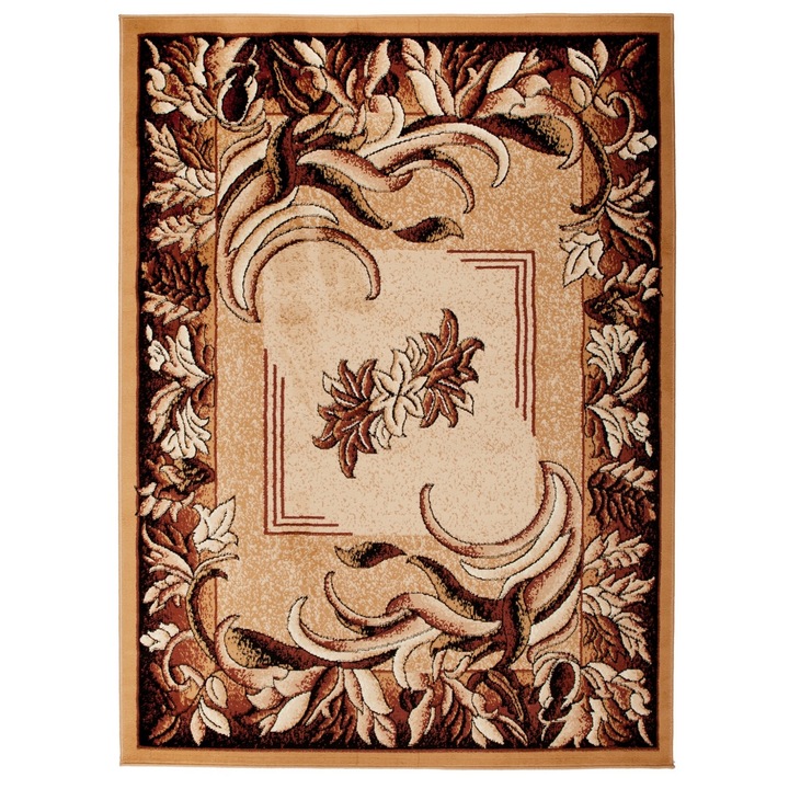 Килим за хол, Tapiso, Полипропилен, 60x100 см, Бежов