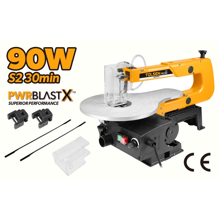 Szalagfűrész 90 W S2 30 perc 550 - 1600/m PWRBLASTX Tolsen 79662