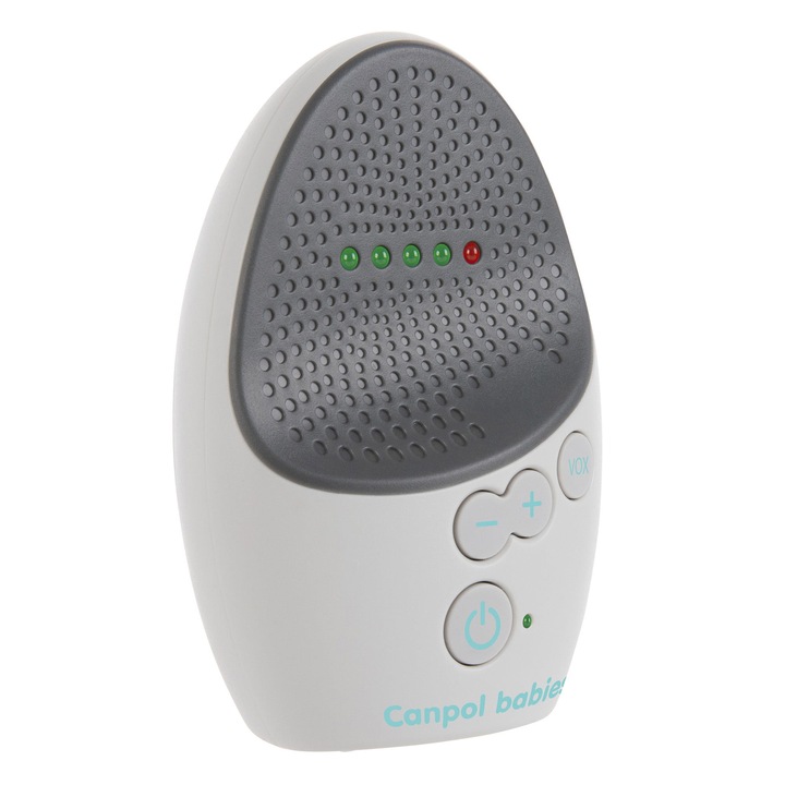 Бебешки аудио монитор EasyStart, Canpol Babies, Обхват на действие 50-300 м, Бял/Сив
