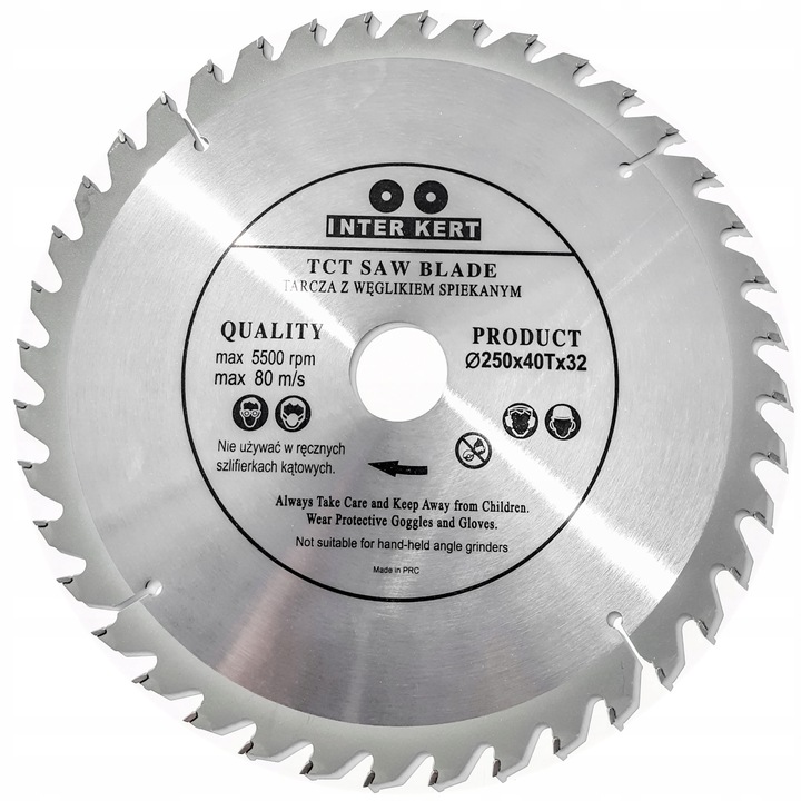 Disc pentru taiat lemn Inter-Kert, 40 dinti, 250x32 mm
