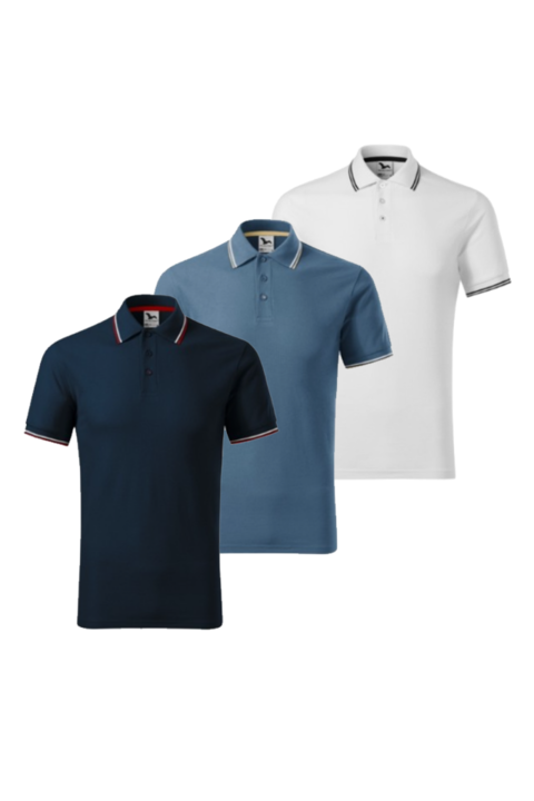 Set 3 tricouri polo pentru barbati, Multicolor, 232 FOCUS-3, Multicolor