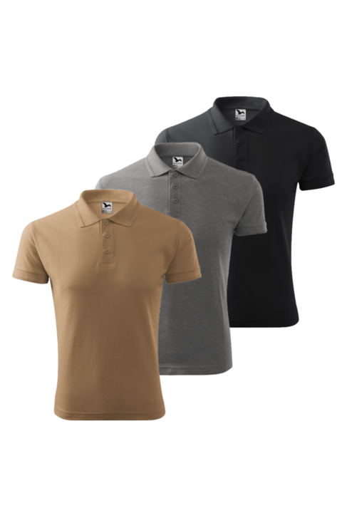 Set 3 tricouri polo pentru barbati, Multicolor, 203 PIQUE POLO-3, Multicolor