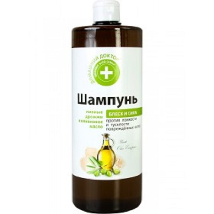 Sampon stralucire pentru par deteriorat cu extract de drojdie si ulei de masline, Doctorul Casei, 1000 ml