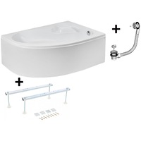 pachet complet cada acril pe colt 150x100 - masca frontala cadru metalic sifon evacuare si cada de baie fibrocom saturn 150x100 stanga imagen 12_0_
0